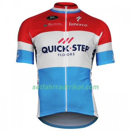 Radtrikot kurzarm 2018 Quick-Step Floors Luxemburgischer Meister